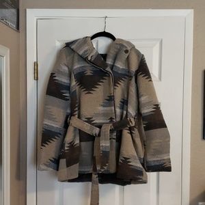 Brown and gray Winter coat